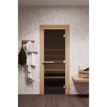 Дверь стеклянная COOPER PRO 200*71,5 Бронза прозрачная 